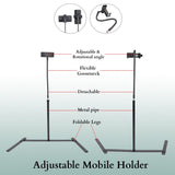 Isomars Mobile Stand | Overhead Smartphone Stand for Capturing Photos, Videos | Ideal for Online Teaching, Studios, Home, Binge Watch, Meetings, Recording Activities etc. - Isomars