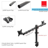 Isomars Monitor Arm Mount Stand Double Screen (Monitor) - Adjustable Height & Angles - Isomars