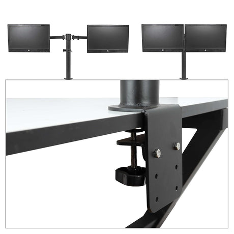 Isomars Monitor Arm Mount Stand Double Screen (Monitor) - Adjustable Height & Angles - Isomars
