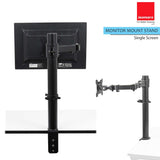 Isomars Monitor Mount Stand Single Screen - Adjustable Height & Angles - Isomars