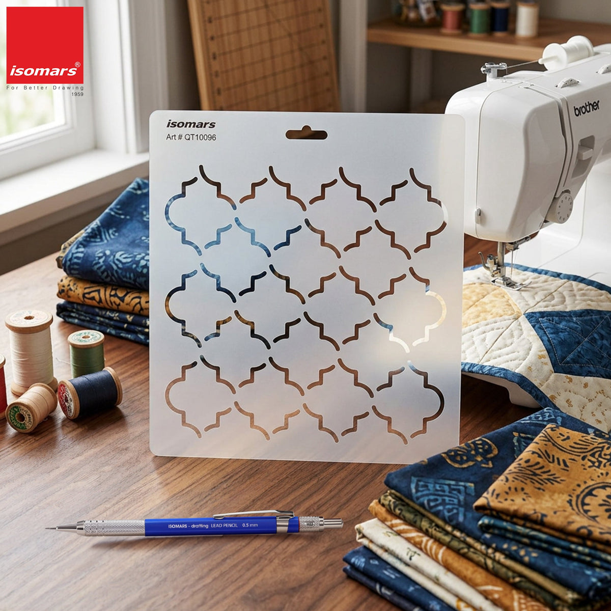 Isomars Moroccan Quilting Template Stencil for Patchwork & Sewing 10096 - Isomars
