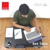 Isomars Multipurpose Bed Desk / Floor Desk Laptop Study Table for Work from Home, Online Classes, Card Games and Kid's Activities, Length - 76 cm, Width - 43 cm and Height - 25 cm (White) - Isomars
