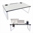 Isomars Multipurpose Bed Desk / Floor Desk Laptop Study Table for Work from Home, Online Classes, Card Games and Kid's Activities, Length - 76 cm, Width - 43 cm and Height - 25 cm (White) - Isomars