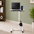 Isomars Multipurpose Laptop Table Study Desk, Lockable Wheels, & Adjustable Height And Angle For Breakfast Table, Wfh & Online Classes (Black) - Isomars