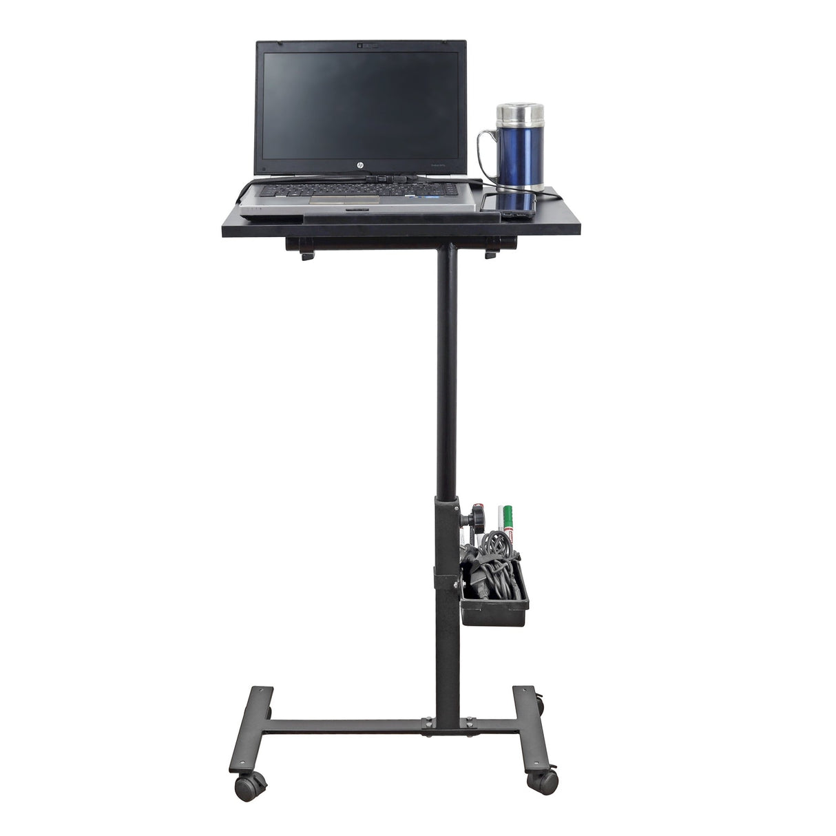 Isomars Multipurpose Laptop Table Study Desk, Lockable Wheels, & Adjustable Height And Angle For Breakfast Table, Wfh & Online Classes (Black) - Isomars