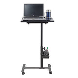 Isomars Multipurpose Laptop Table Study Desk, Lockable Wheels, & Adjustable Height And Angle For Breakfast Table, Wfh & Online Classes (Black) - Isomars