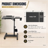 Isomars Multipurpose Study / Laptop Table - LDM3BLACK - Isomars