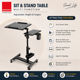 Isomars Multipurpose Study / Laptop Table - LDM3BLACK - Isomars