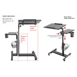 Isomars Multipurpose Study / Laptop Table - LDM3BLACK - Isomars