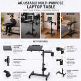 Isomars Multipurpose Study / Laptop Table - LDM3BLACK - Isomars