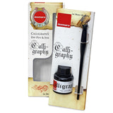 Isomars Oblique Dip Pen with Brass Flange, Flex Nib & 35ml Ink - Isomars