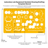 Isomars Organic Chemistry Drawing Template Stencil, Molecular Structure & Chemical Bond Diagram Tool with Benzene Rings, Hexagons, Reaction Symbols and cm/mm Ruler for Students, Chemistry Practicals & Scientific Drafting - Isomars