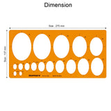 Isomars Oval Drawing Template Stencil | Transparent Ellipse Drafting Template with Multiple Oval Sizes | Geometry & Technical Drawing Tool for Architects, Engineers, Designers, Artists & Students - Isomars