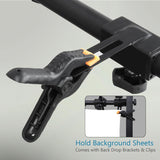 ISOMARS Overhead Camera & Phone Stand | Adjustable 10 Height Levels Product Photography Stand with Dual Light Holders, Background Sheet Brackets & Clips for Overhead Photos & Videos - Isomars