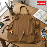 Isomars Painter’s Apron, Regular, 10 oz Cotton Canvas, 3 Pockets, Brown - Isomars