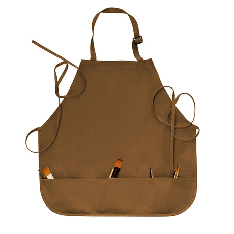 Isomars Painter’s Apron, Regular, 10 oz Cotton Canvas, 3 Pockets, Brown - Isomars