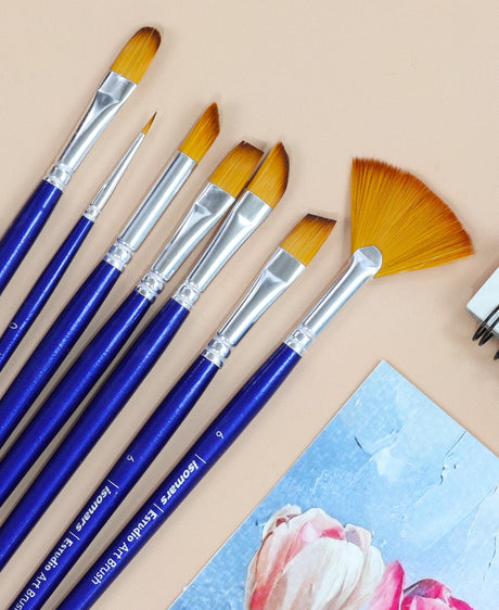 Isomars Painter's Art Brush Set of 7 for Watercolor Acrylic & Oil - Isomars