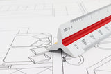 Isomars Parallel Bar (32 Inches) with Triangular Scale (No.2) | Metal Clamps & Mechanical Pencil 2mm with Lead and Eraser | Ideal For Architect, Interior Design and Drafting Students - Isomars