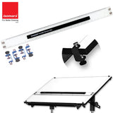 Isomars Parallel Bar with Metal Clamps Combo Set – Drafting Tool with Protective Cloth Bag for Technical Drawing, Engineering & Architecture - Isomars
