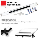 Isomars Parallel Bar with Metal Clamps Combo Set – Drafting Tool with Protective Cloth Bag for Technical Drawing, Engineering & Architecture - Isomars
