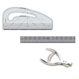 Isomars Pattern Master Combo (Clear) | Quilting/Tailoring Rulers for Fashion Designing - Isomars