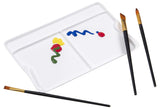 Isomars Peel Off Colour Palette with Free Painting Knife | Plastic Paint Mixing Tray for Acrylic, Oil & Watercolor Painting | Reusable Non-Stick Artist Palette – 35 x 23 cm - Isomars