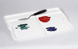 Isomars Peel Off Colour Palette with Free Painting Knife | Plastic Paint Mixing Tray for Acrylic, Oil & Watercolor Painting | Reusable Non-Stick Artist Palette – 35 x 23 cm - Isomars