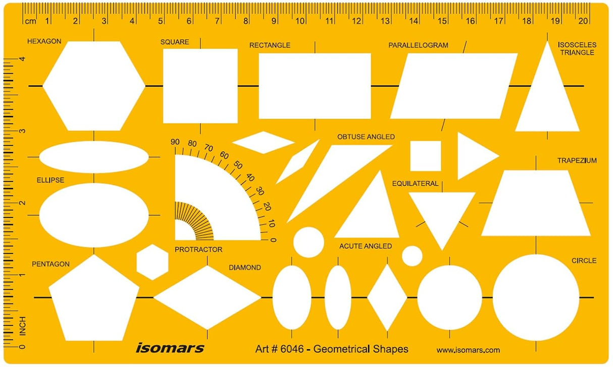Isomars Pro Circle Big (25 Circle) with Professional Geometry and Circle Template (35 Circle) Ideal for Interior Design | Engineering | Architect | Drafting Students - Isomars