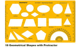 Isomars Pro Circle Small (16 Circles), Pro Circle Big (25 Circles), Circle Template, Parabola Template, Geometry Template, Combination Template | Ideal for Mandala Art | Engineering & Architect Drafting Students - Isomars