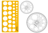 Isomars Pro Circle Small (16 Circles), Pro Circle Big (25 Circles) with Circle Template (35 Circles) | Ideal for Mandala Art | Engineering & Architect Drafting Students - Isomars