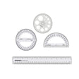 Isomars ProCircle, Protractors - 360 degree & 180 degree, with 12 inches / 30 CM Ruler - Isomars