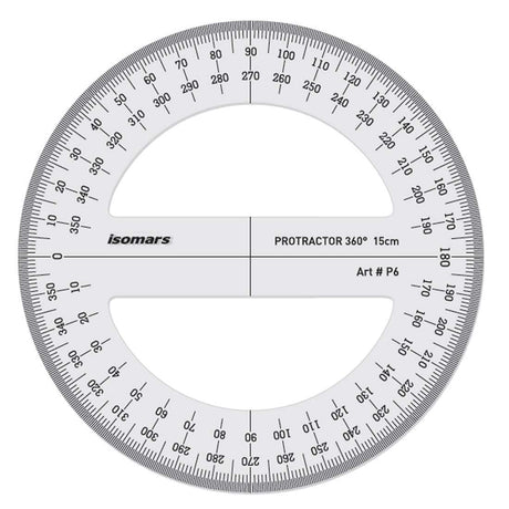 Isomars ProCircle, Protractors - 360 degree & 180 degree, with 12 inches / 30 CM Ruler - Isomars