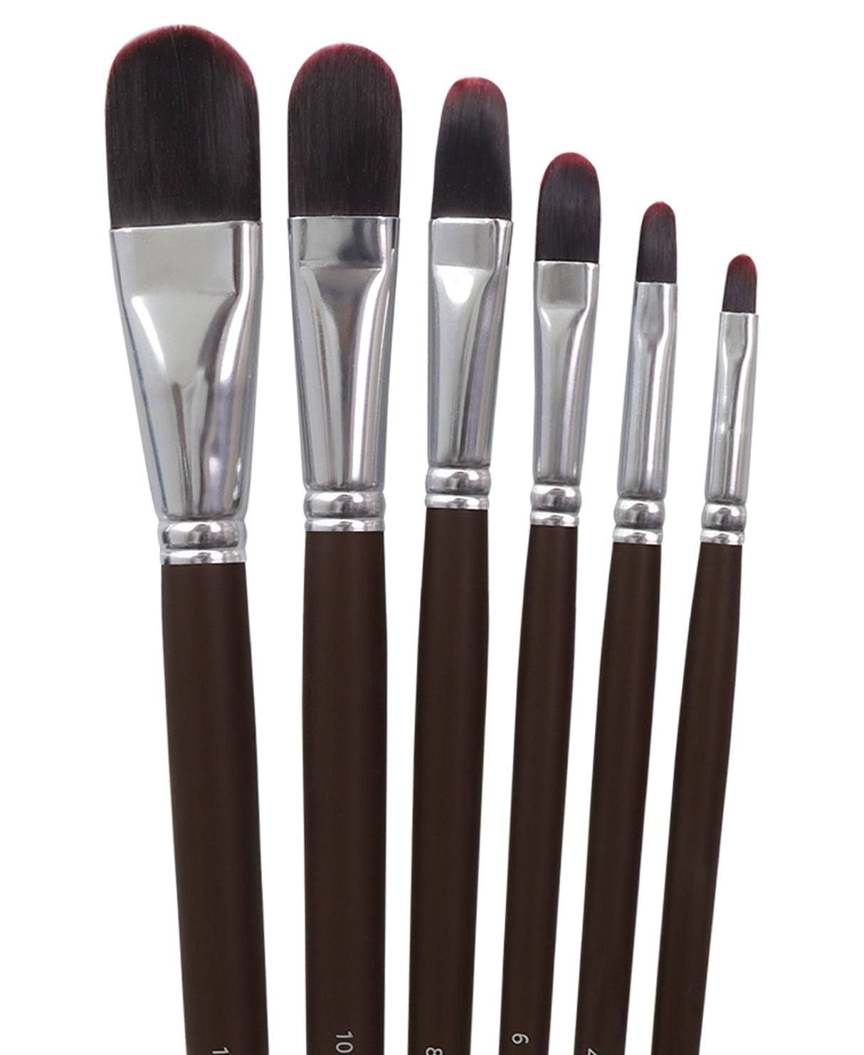 Isomars Professional Filbert Paint Brush Set of 6 for Acrylic, Watercolor & Oil Painting - Isomars