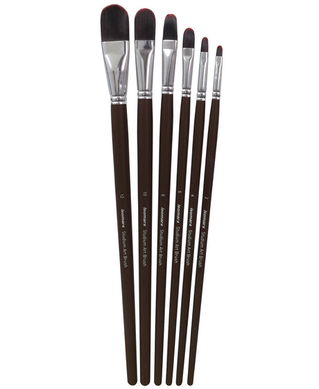 Isomars Professional Filbert Paint Brush Set of 6 for Acrylic, Watercolor & Oil Painting - Isomars