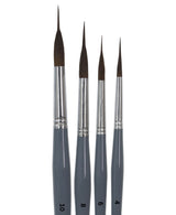 Isomars Professional Needle Liner Art Brush Set of 4 for Watercolor, Acrylic & Gouache Painting | Fine Detail Brushes for Outlining, Illustration & Miniature Artwork - Isomars