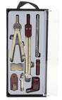 Isomars Professional Technical Drawing Drafting Compass Set of 8 | Precision Engineering & Architecture Geometry Instrument Kit with Divider, Extension Bar, Leads & Accessories - Isomars