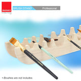 Isomars Professional Wooden Paint Brush Stand – Durable Organizer Rack for Artists & Painters – Holds Multiple Brushes – Ideal for Studio & Classroom Use (Brushes Not Included) - Isomars