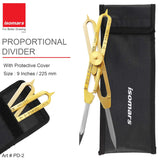 Isomars Proportional Divider Brass 9 Inch with SS Point - Isomars