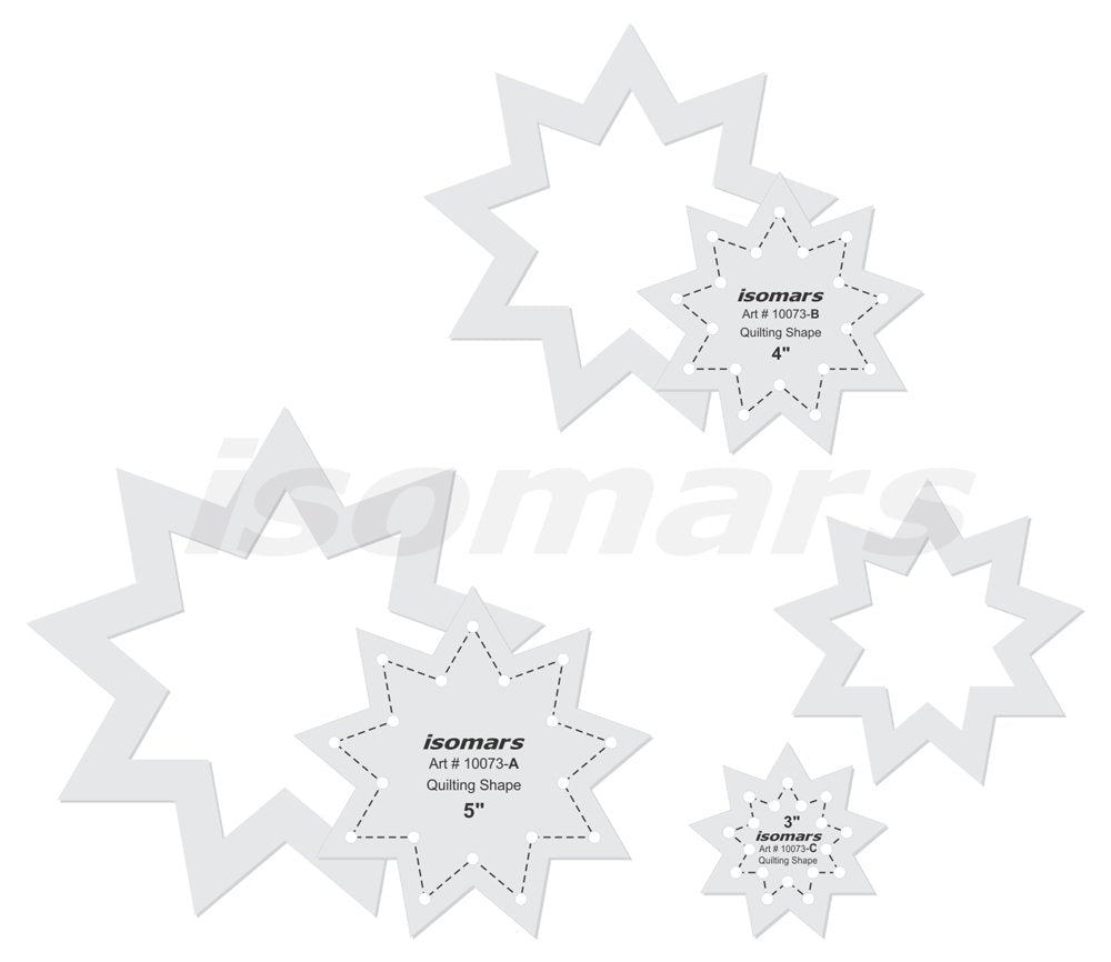 Isomars Quilting Patchwork Shape Scale Set of 3 - Isomars