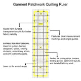 Isomars Quilting Ruler 3 x 12 Inch | Clear Acrylic Sewing Scale - Isomars