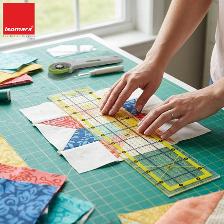 Isomars Quilting Ruler 3 x 12 Inch | Clear Acrylic Sewing Scale - Isomars