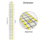 Isomars Quilting Ruler 3 x 24 Inch Clear Acrylic Patchwork Ruler - Isomars