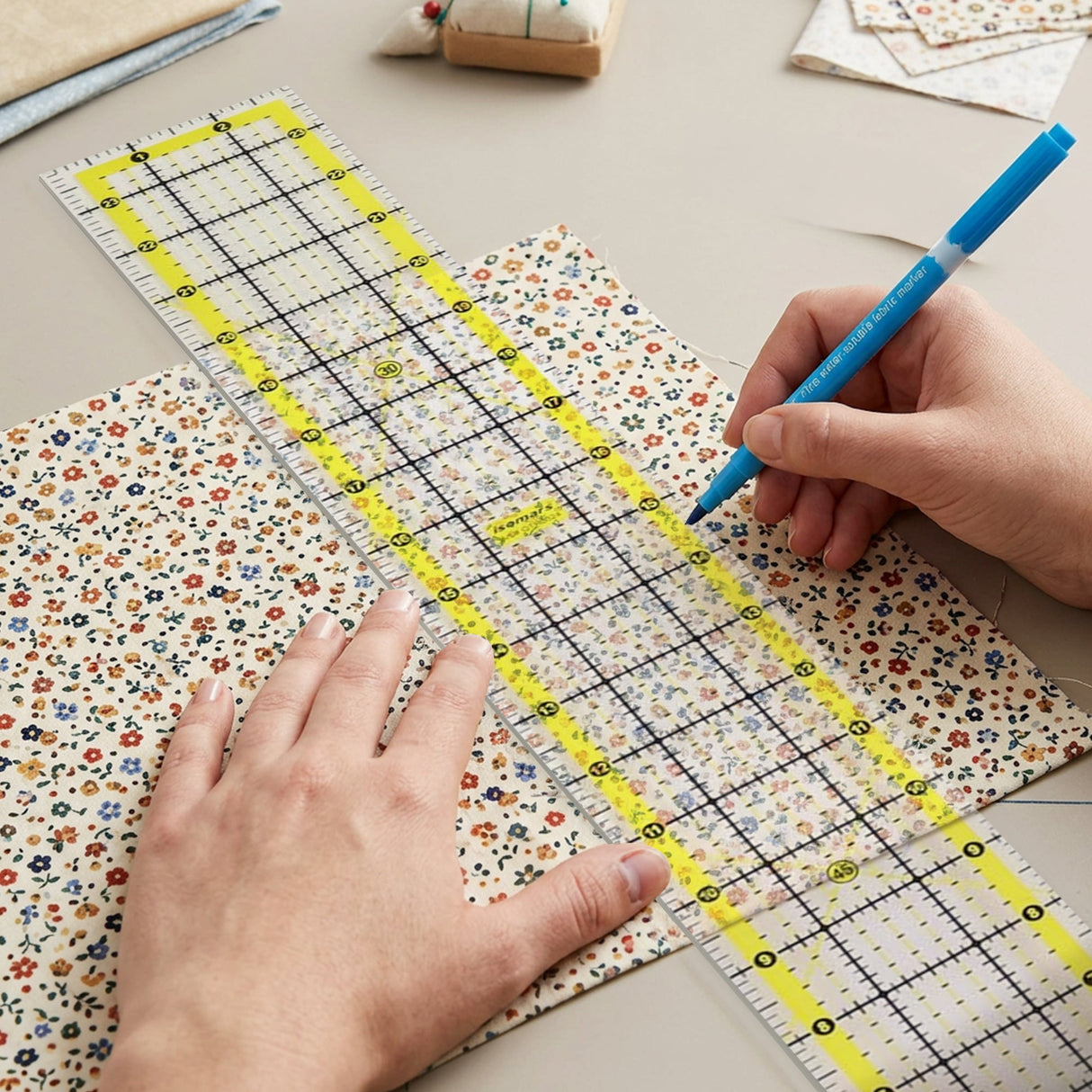 Isomars Quilting Ruler 3 x 24 Inch Clear Acrylic Patchwork Ruler - Isomars