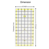 Isomars Quilting Ruler 6 x 12 Inch | Garment Patchwork Ruler - Isomars