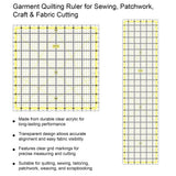Isomars Quilting Ruler Set of 2 | 10 x 10 & 6 x 24 Inch Acrylic - Isomars