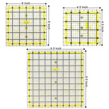 Isomars Quilting Ruler Set of 5 with Storage Bag, Clear Acrylic - Isomars