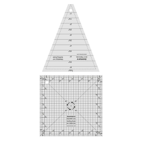 Isomars Quilting Stencil Set of 2 | Quilting Ruler For Fashion Designing - Isomars
