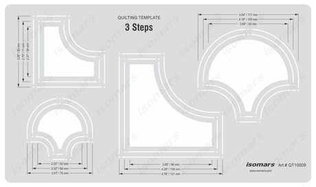 Isomars Quilting Template 3 Steps - Isomars