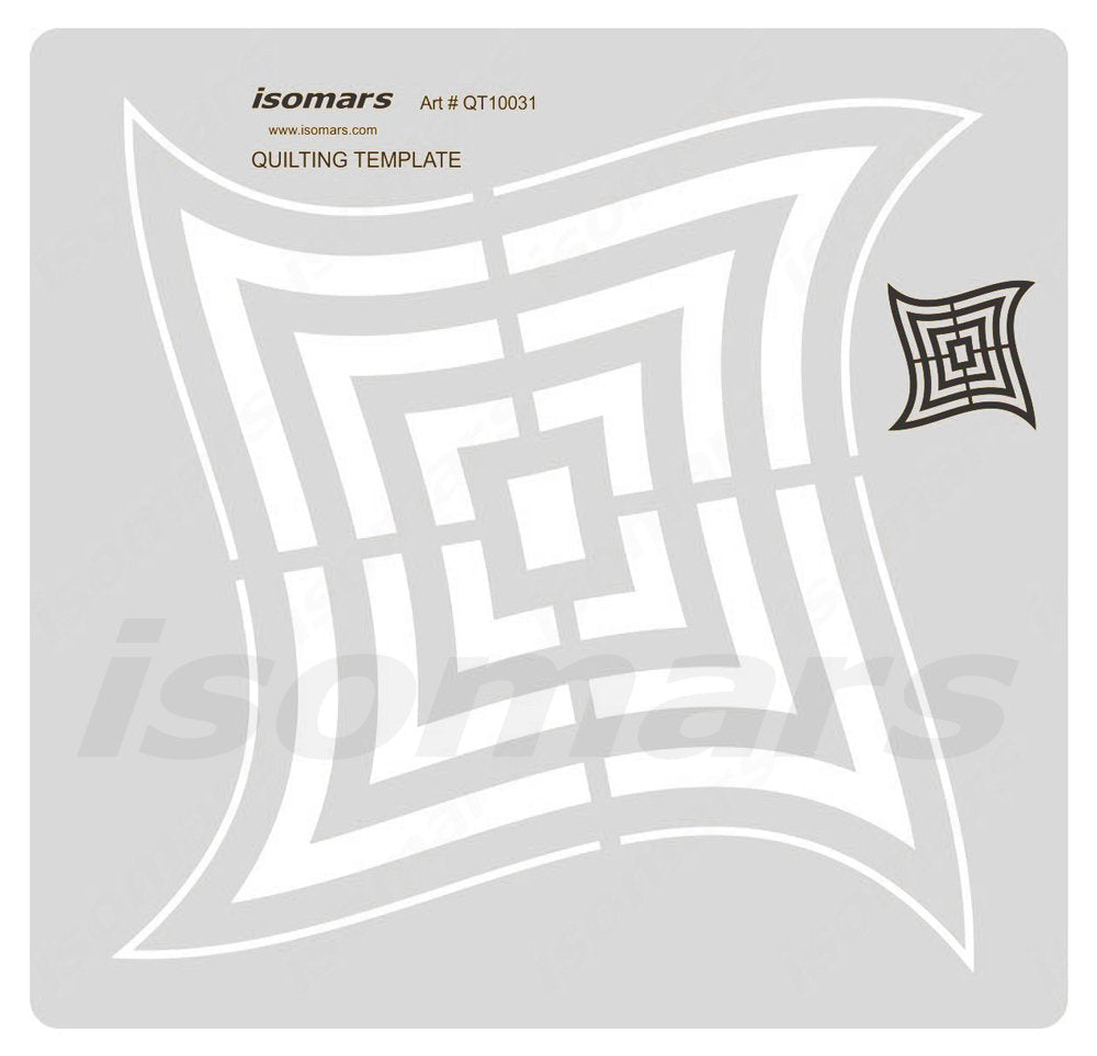 Isomars Quilting Template Article 3 Acrylic Quilt Motif Tracing & Fabric Cutting Tool | Transparent Sewing Stencil for Patchwork, Applique & Garment Decoration - Isomars