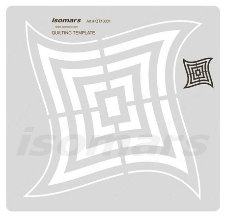 Isomars Quilting Template Article 3 Acrylic Quilt Motif Tracing & Fabric Cutting Tool | Transparent Sewing Stencil for Patchwork, Applique & Garment Decoration - Isomars